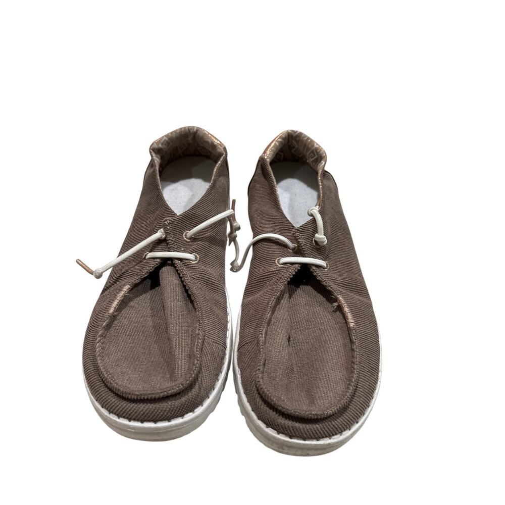 HEYDUDE Women’s Size 8 Canvas Slip-On Loafers Comfort Casual Shoes